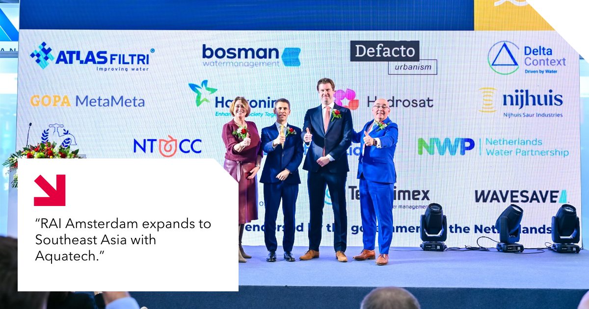 RAI Amsterdam announces Aquatech expansion to Southeast Asia