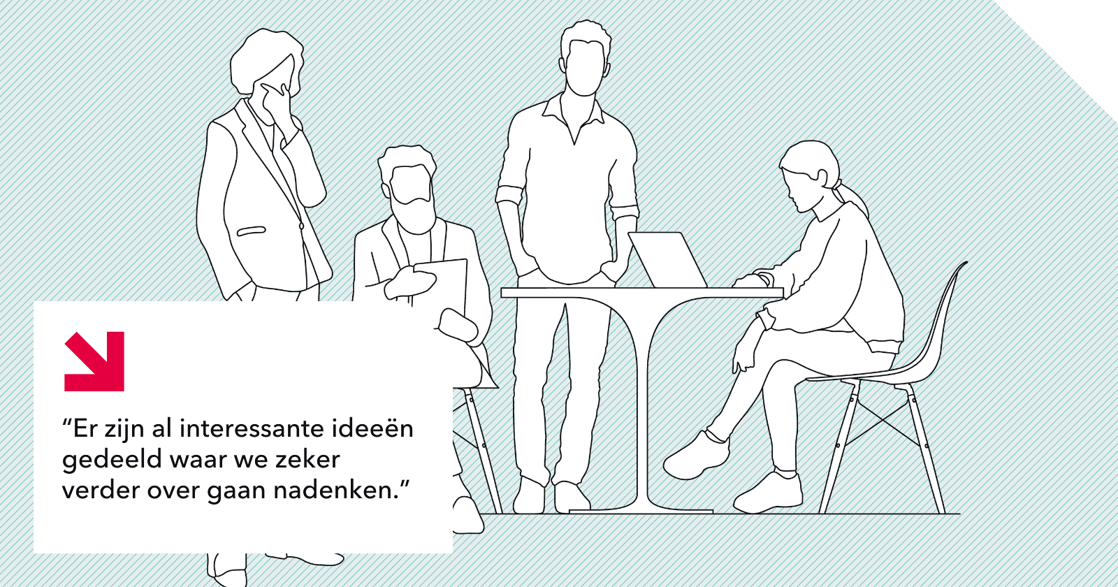 Illustratie van mensen die samenwerken