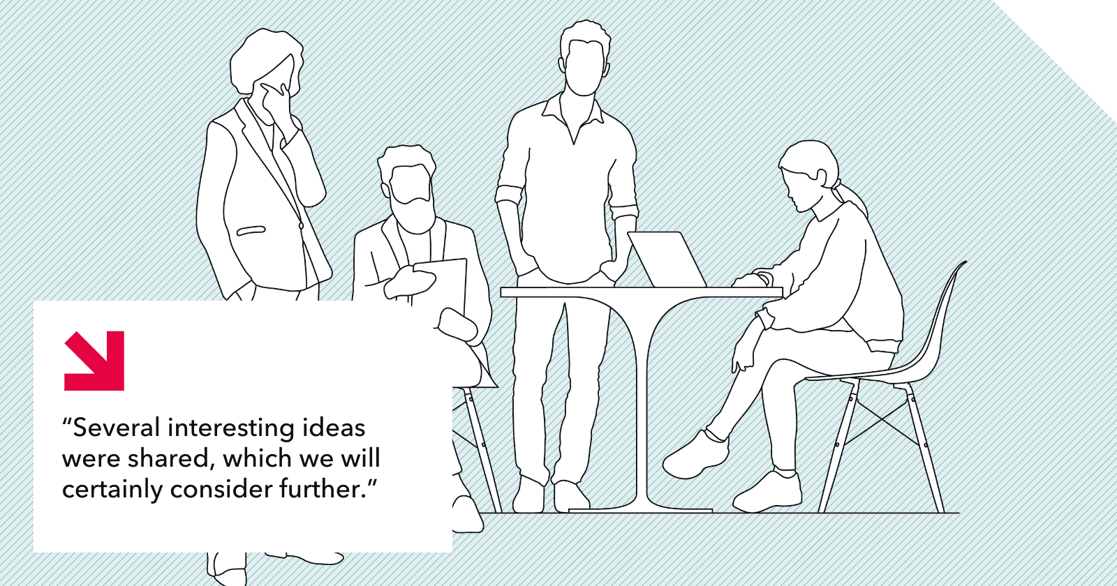 Illustration of people working together
