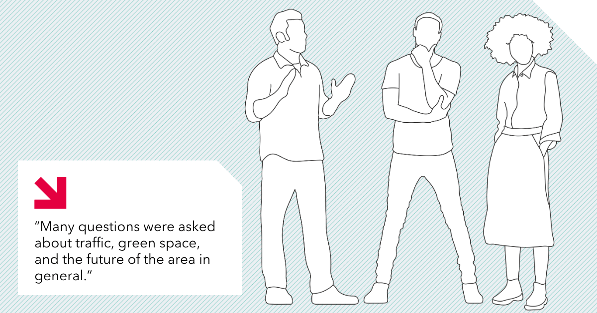 illustration of three people discussing