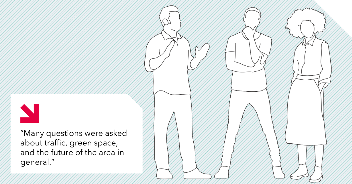 illustration of three people discussing