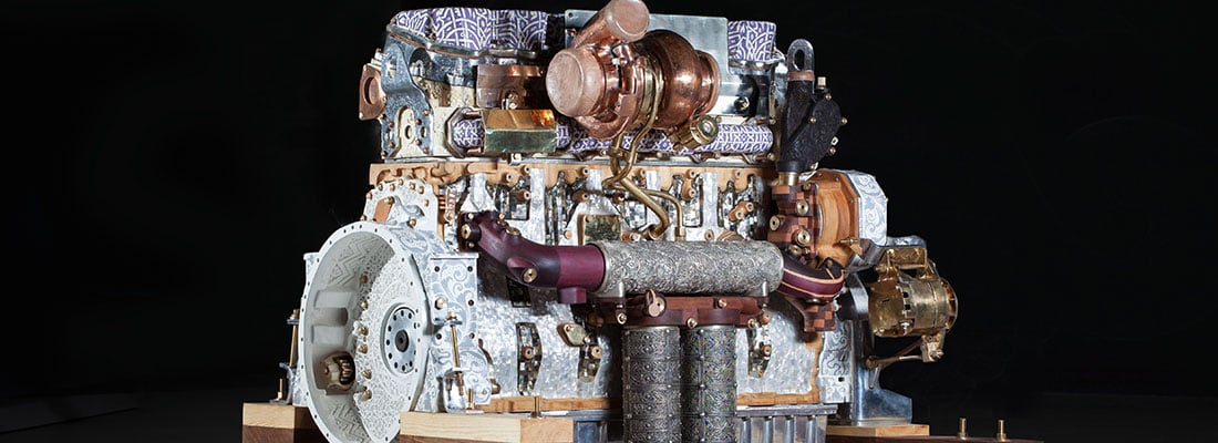 the engine built of wood and copper