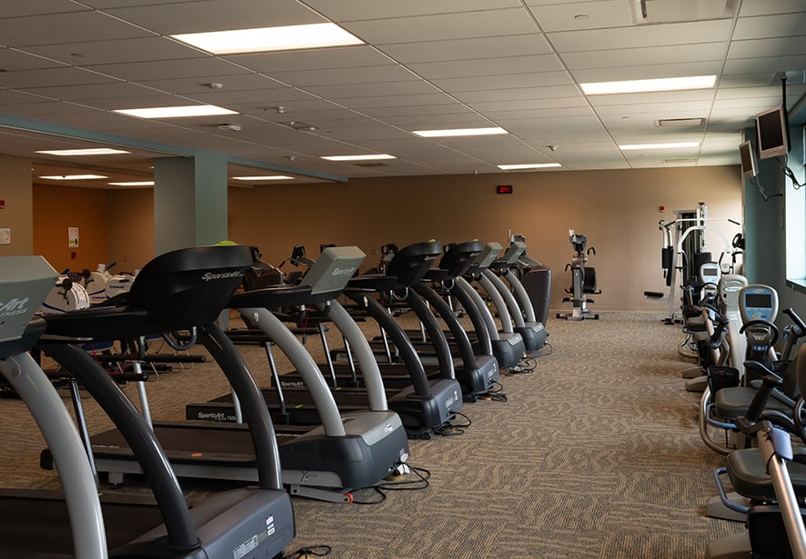 Exercise equipment patients might use in Cardiopulmonary Rehab