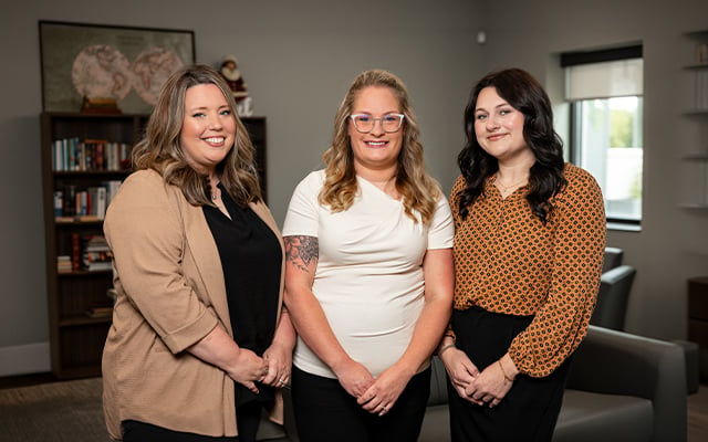 PACE Enrollment Specialists, Andrea Jarvis, Lexi Waters, and Kelsey Marquis
