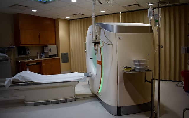 A CT machine on Reid Health's main campus
