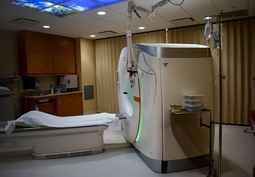 A CT machine on Reid Health's main campus