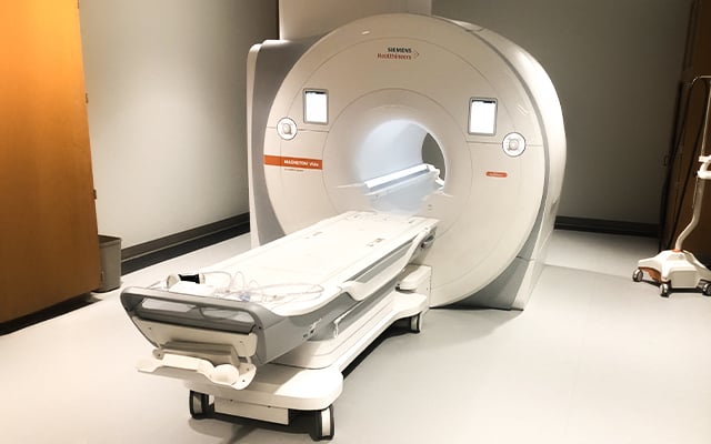 A MRI machine on Reid Health's main campus