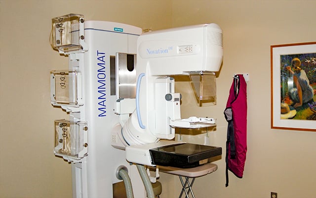 A look at the mammography machine looks like at Reid Health