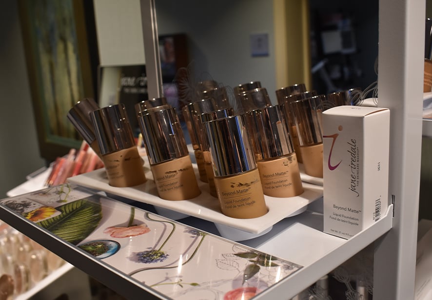 A sample of makeup products sold at Revive Spa and Skincare