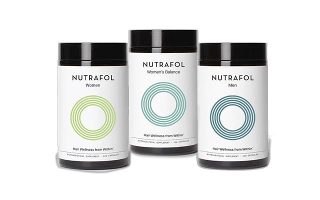 A sample of Nutrafol products.