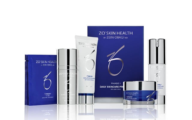 A sample of ZO Skin Health products.