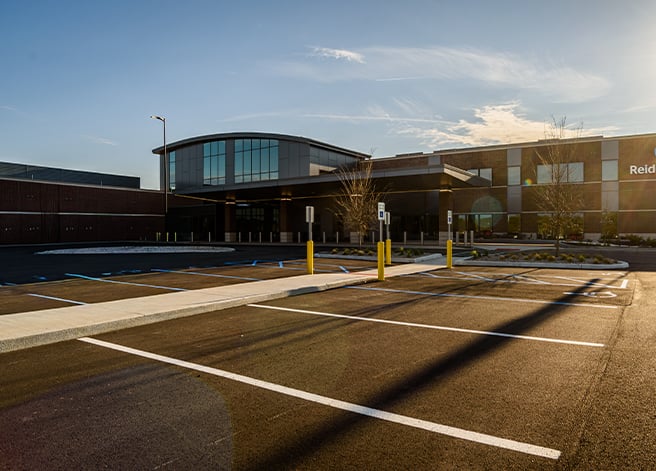 The exterior of Reid Health's Connersville Primary and Specialty Care location