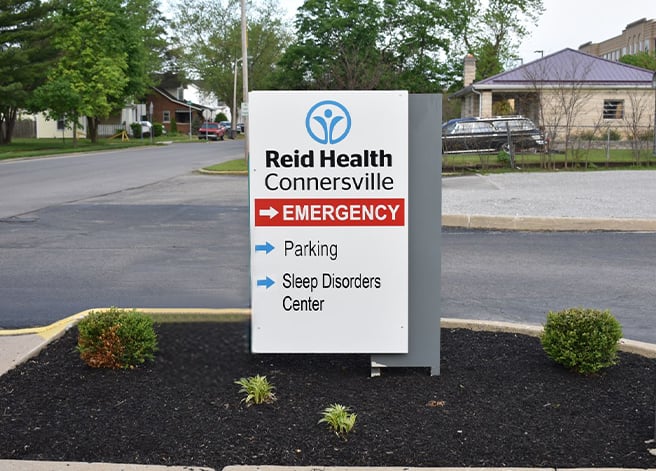Reid Health's 1941 Virginia Ave. directional signage 