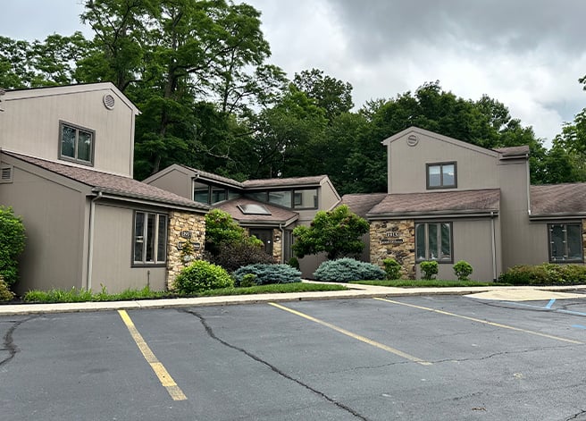 The exterior of Reid Health's Hospice (left) and Outpatient Behavioral Health (right) location