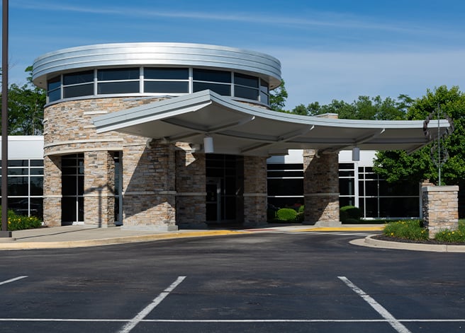 The exterior of Reid Health's Rehabilitation Services location