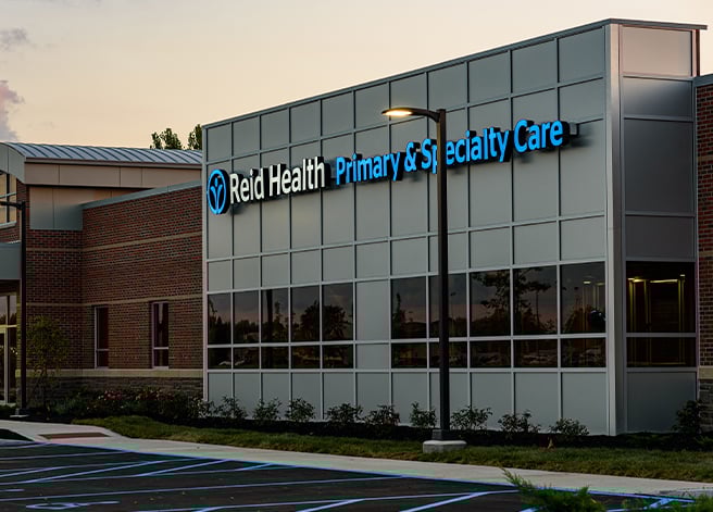 The exterior of Reid Health's Winchester location