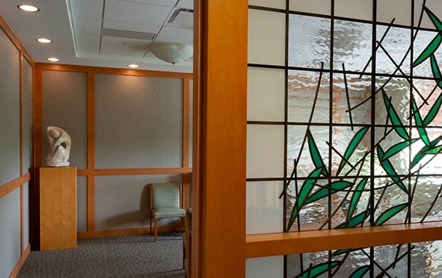 The entrance to the Golay Chapel at Reid Health