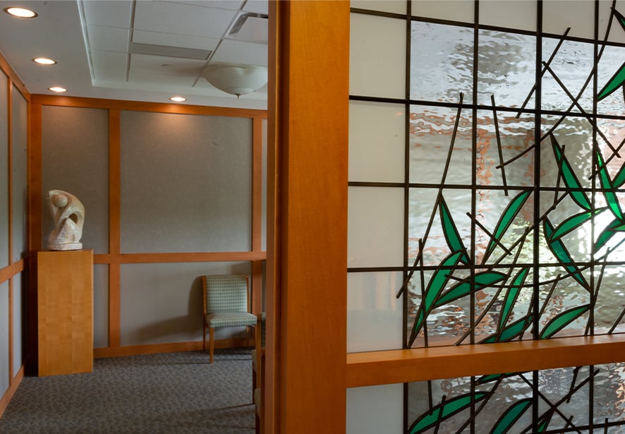 The entrance to the Golay Chapel at Reid Health