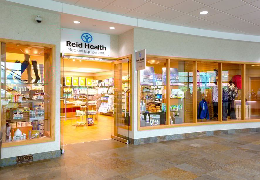 An outside view of Reid Health's Home Medical Equipment Store