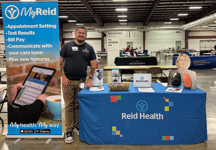 Andrew Hoover, Community Health Team member at a local community event