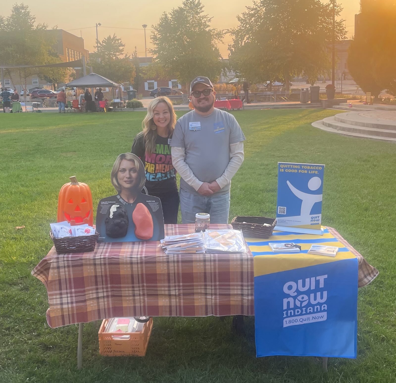 Photo shows Andrew Hoover, Tobacco Prevention and Cessation Coordinator and Jessica Przybysz, Director of Community Health and Engagement at a community event