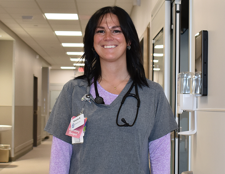 Reid Health's May Ambassador, Amanda Bischoff, Respiratory Therapy