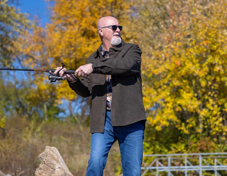 Reid Health Spine patient, Rick St. John back to fishing after spine surgery