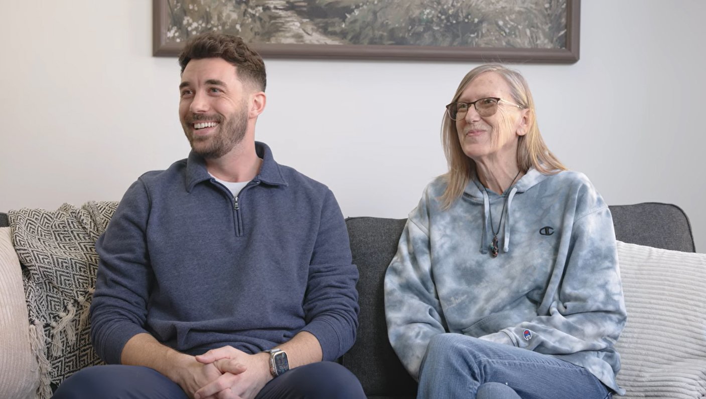 Brandon Guth, PA and Diane Jackson sitting together talking about her cancer journey