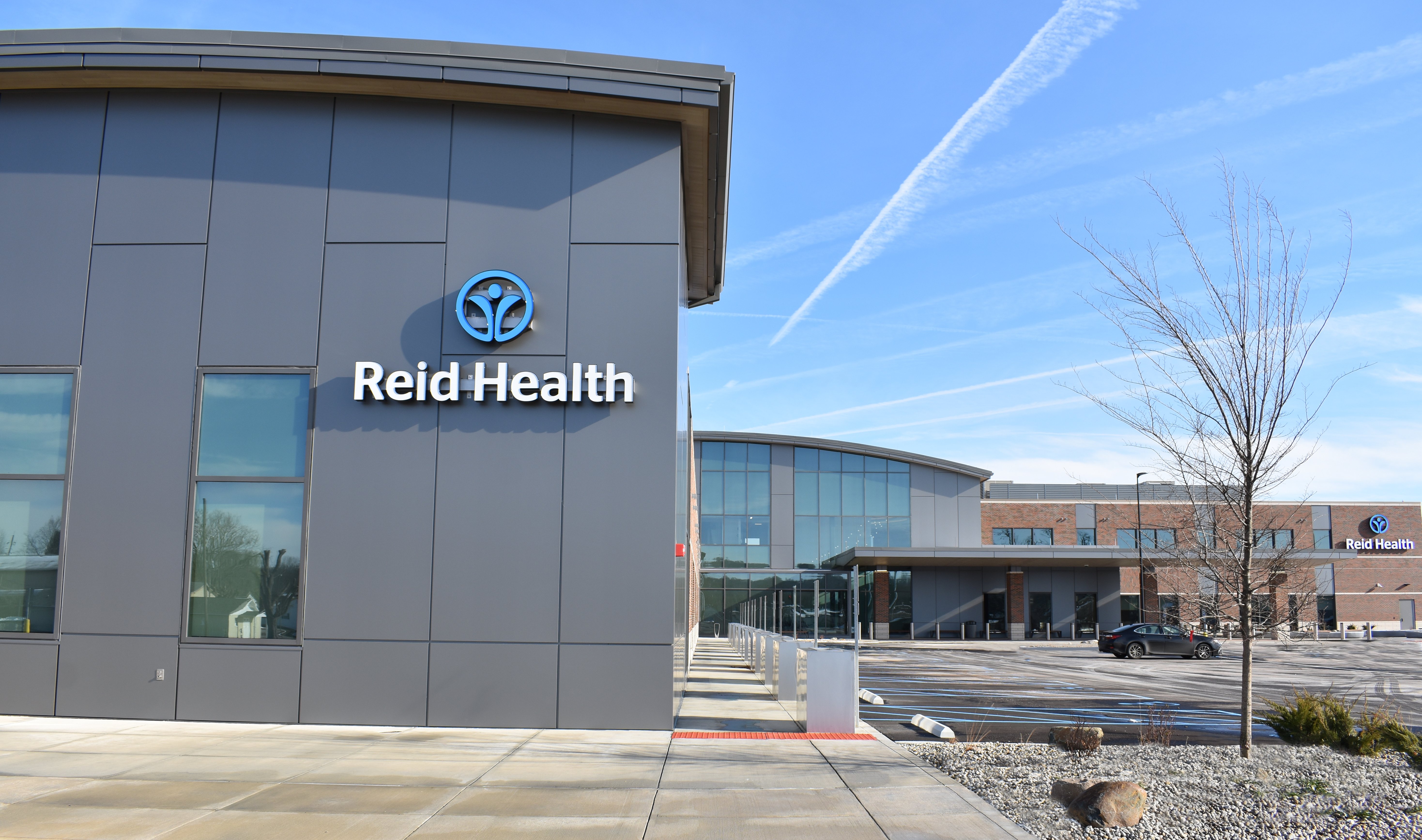 New Reid Health outpatient care center in Connersville. The new building includes primary and specialty care plus emergency services. 