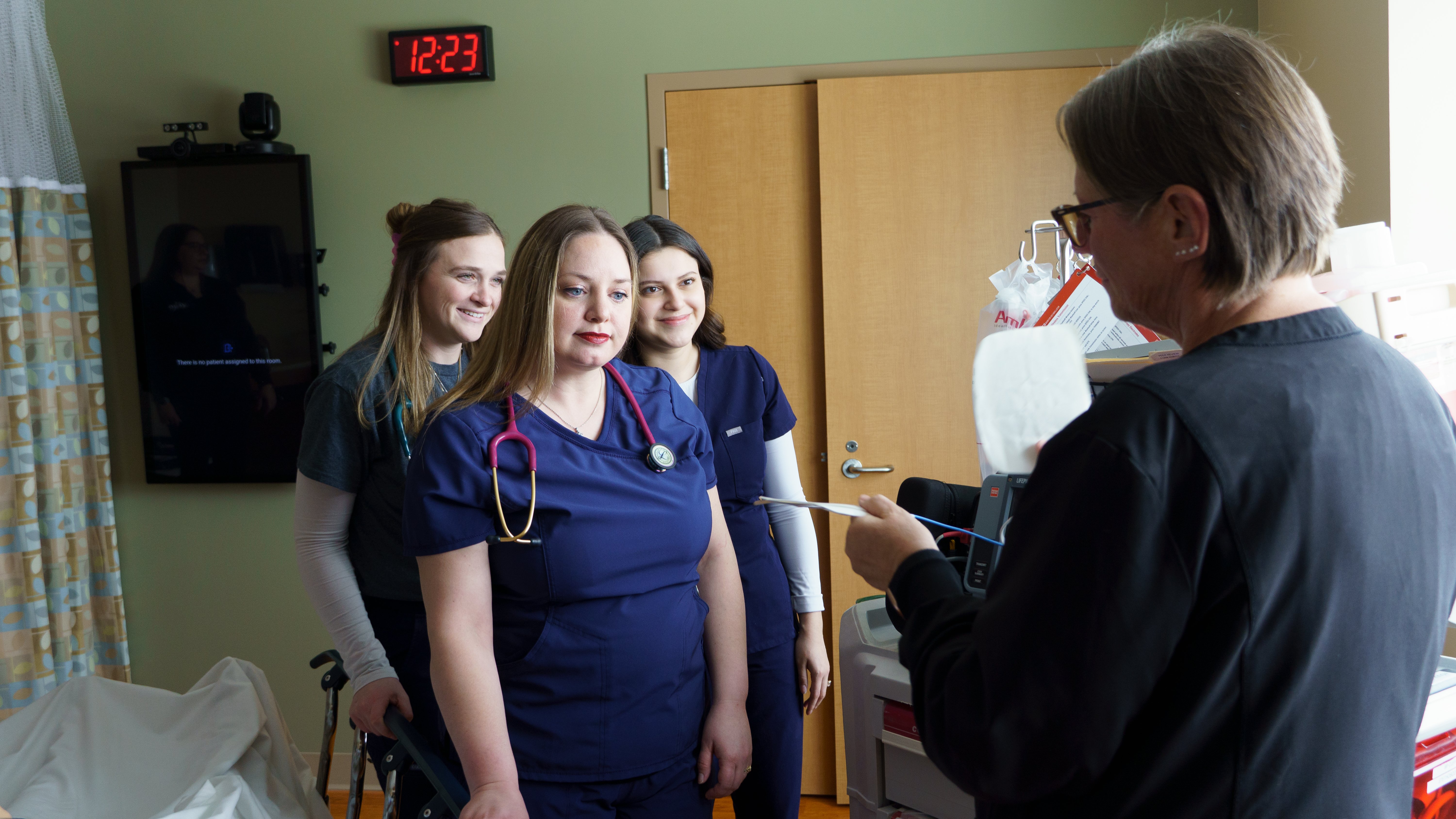 A group of nurses learning from another through the Nurse Residency Program