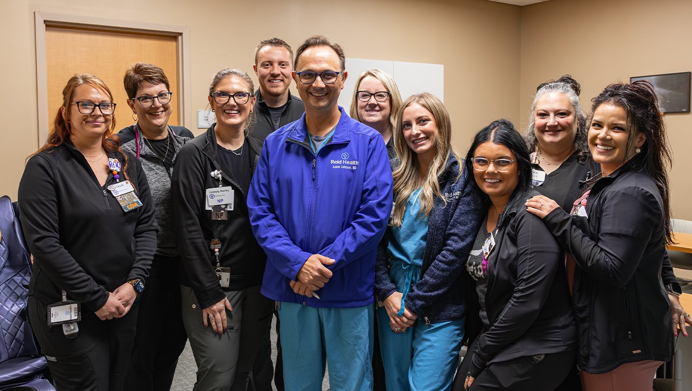 Reid Health's Urologists, Aaron Johnson, MD and his team