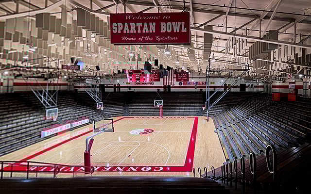 Connersville Indiana Spartan Bowl, where high school basketball is played.