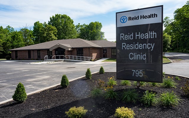 An exterior view of Reid Health Residency Clinic