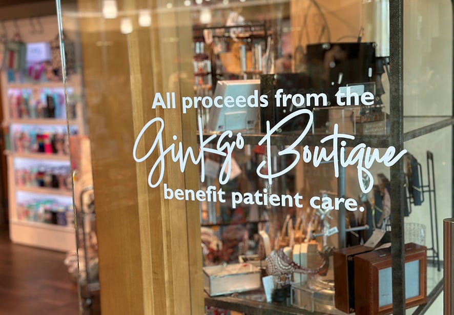 The door to the Ginkgo Boutique