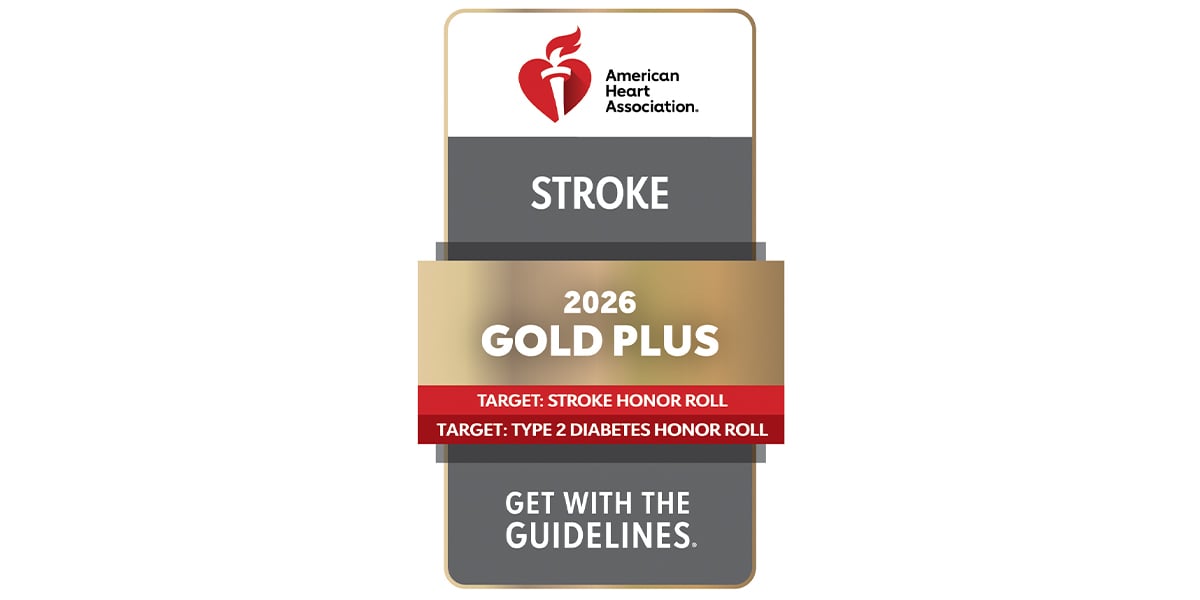 American Heart Association Get With the Guidelines 2026 Stroke Gold Plus Logo