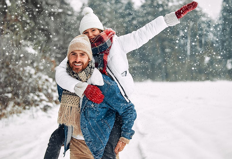 couple in snow