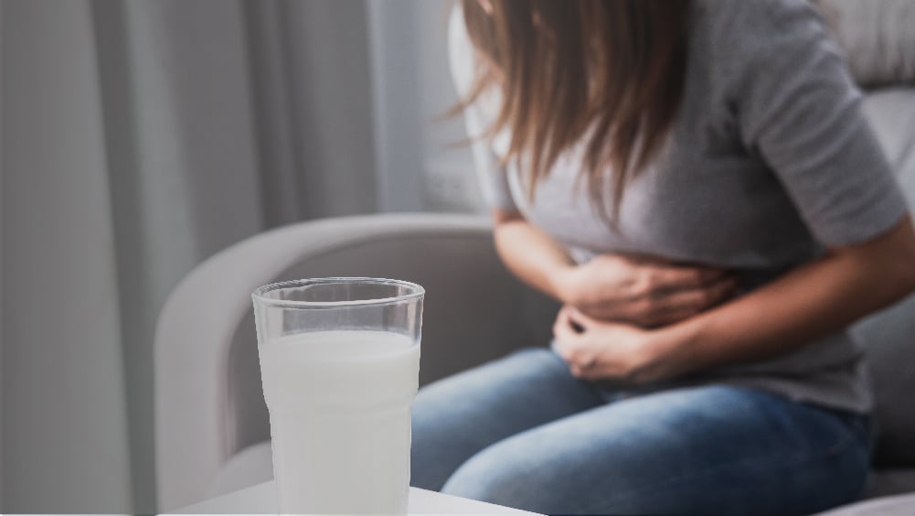 Woman with tummy trouble