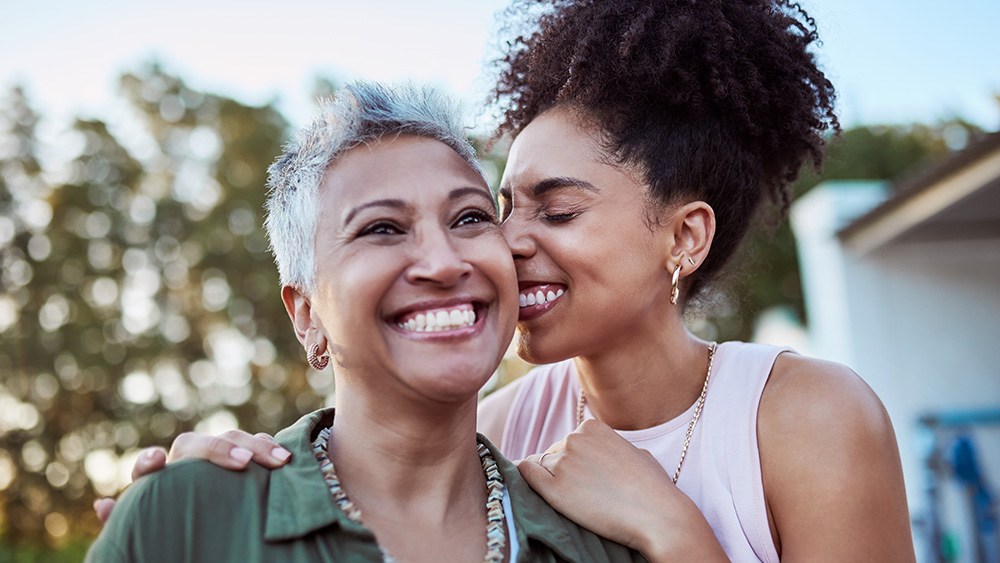 Mother with adult daughter