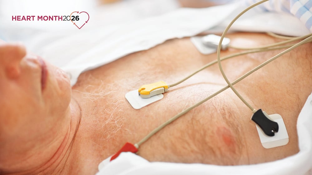 Man undergoing cardioversion