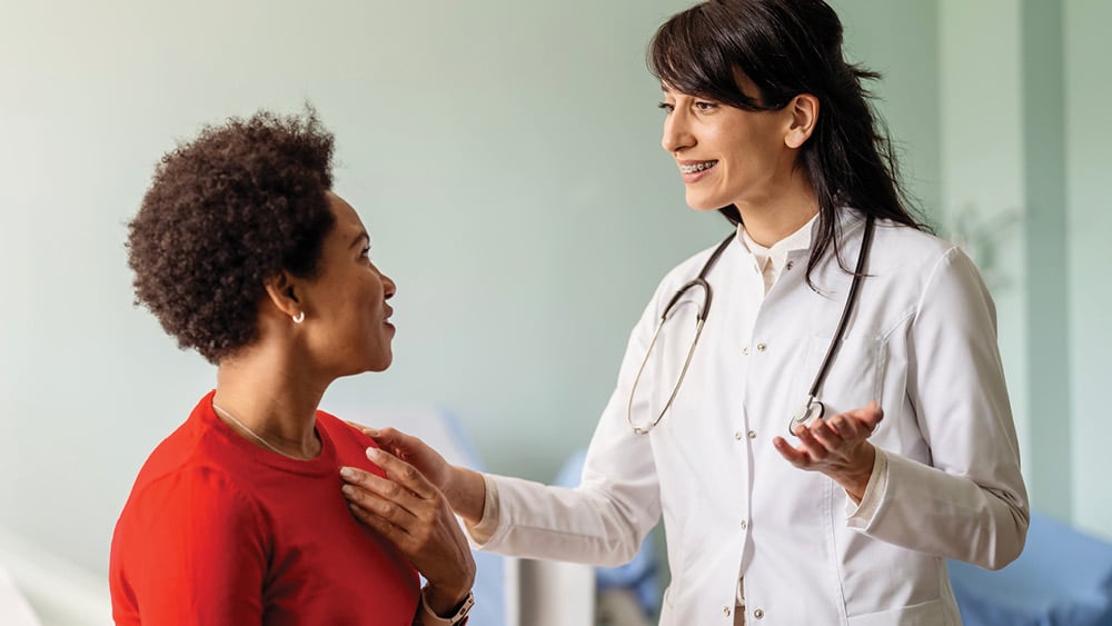 Female patient with female cardiologist