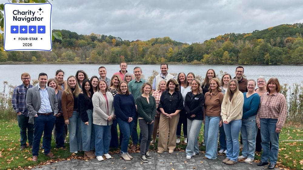 Rochester Regional Health Foundation team members with four star Charity Navigator award designation