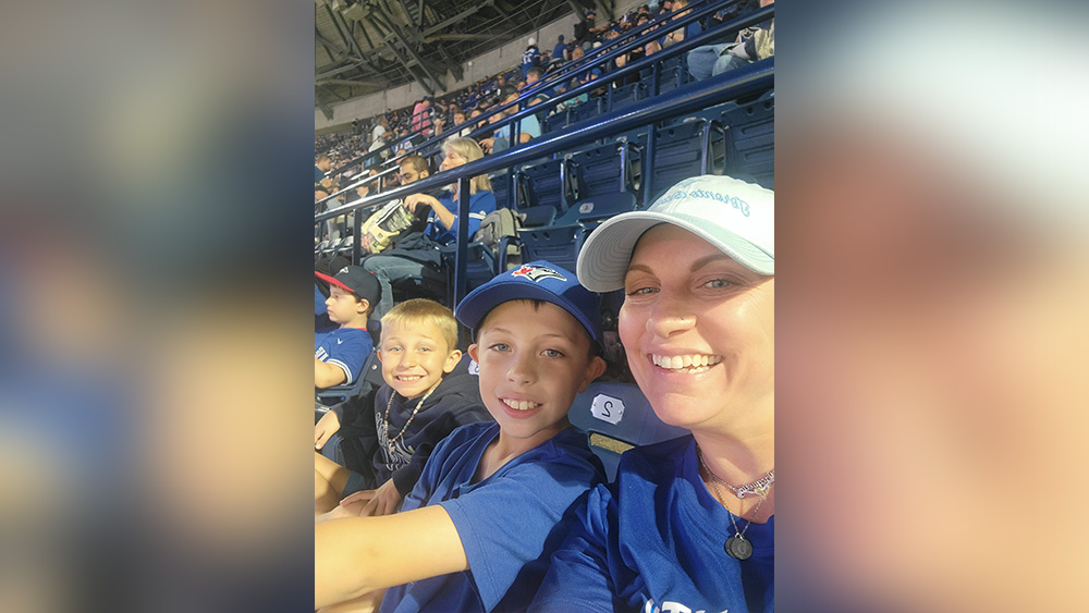 Jackie Newman and her sons