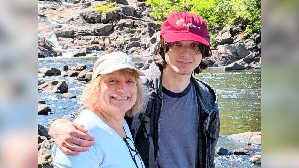 Janis Becker with her son