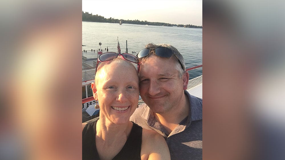 Jolene and her husband in August 2018