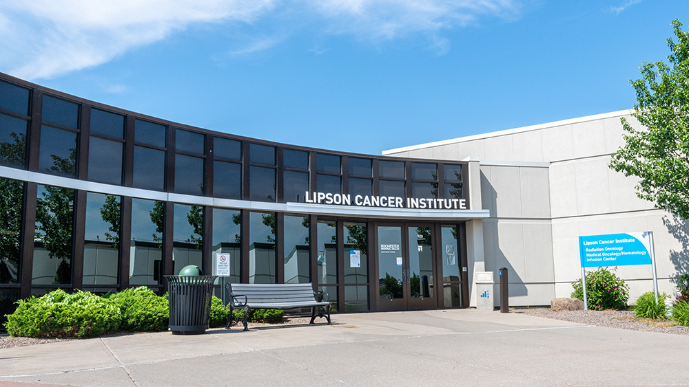 Exterior photo of Lipson Cancer Institute at Unity Hospital