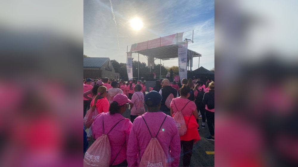 Group of people walking at Making Strides Against Breast Cancer Walk in 2025