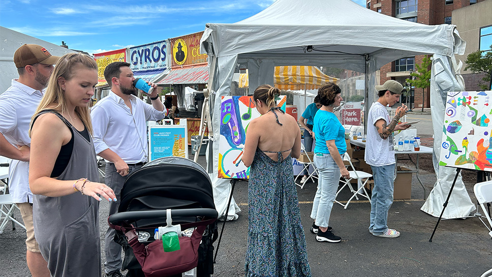 People at summer festival in Rochester NY