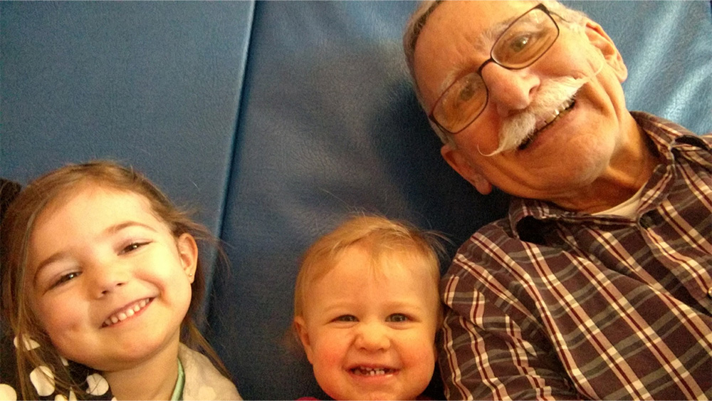 Steve Krull with grandchildren