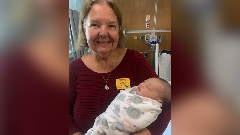 Suzanne Healey with grandchild