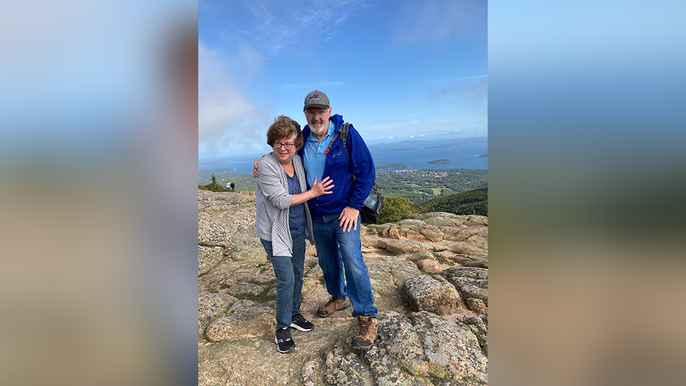 Trish Sevier and husband on mountaintop